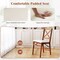 Folding Dining Chairs Set of 2 with Padded Seat, Rubber Wood Frame and Space-Saving Design